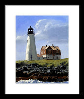 Wood Island Lighthouse Maine - Framed Print