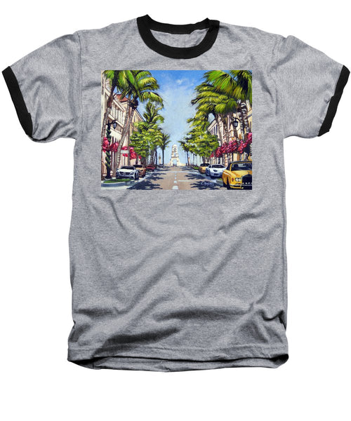 Worth Avenue - Palm Beach Florida - Baseball T-Shirt